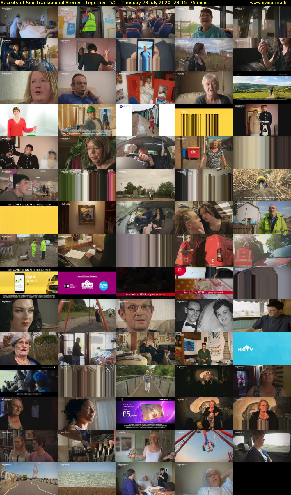 Secrets of Sex:Transsexual Stories (Together TV) Tuesday 28 July 2020 23:15 - 00:30