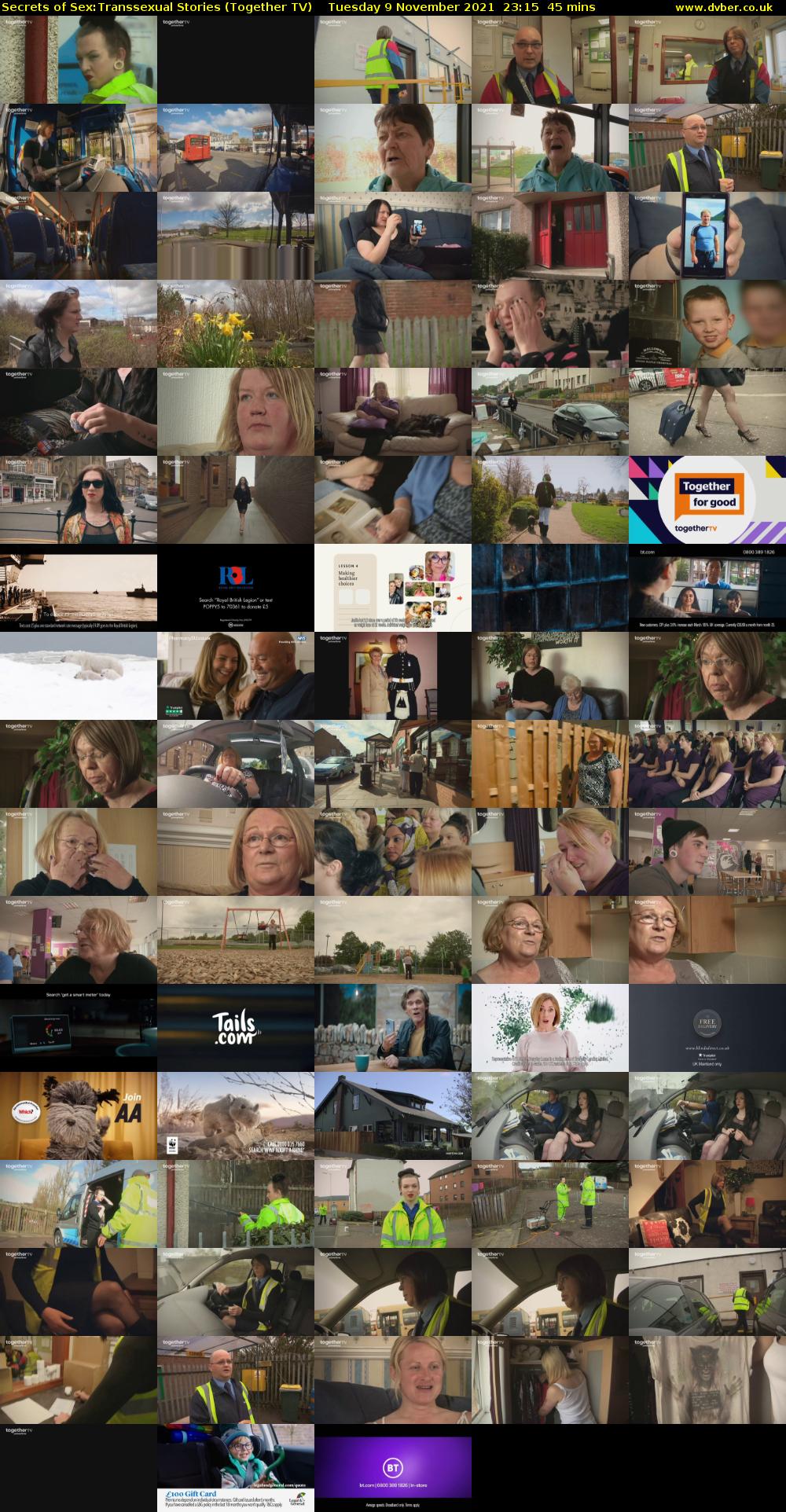 Secrets of Sex:Transsexual Stories (Together TV) Tuesday 9 November 2021 23:15 - 00:00