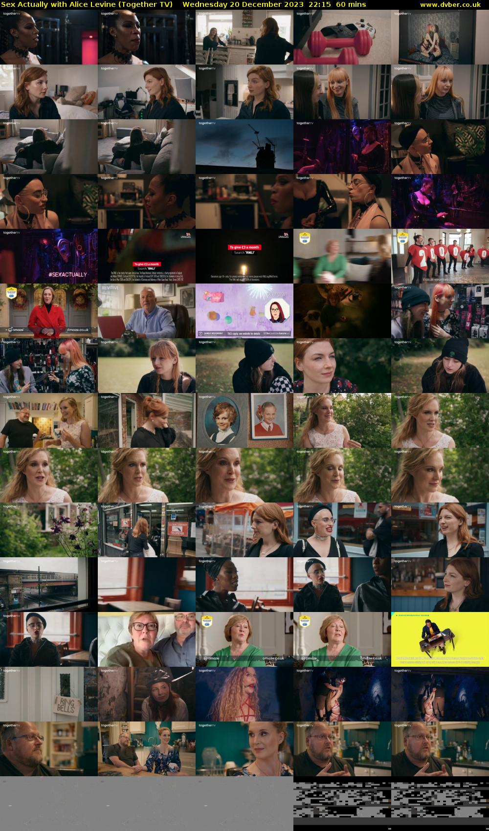 Sex Actually with Alice Levine (Together TV) Wednesday 20 December 2023 22:15 - 23:15
