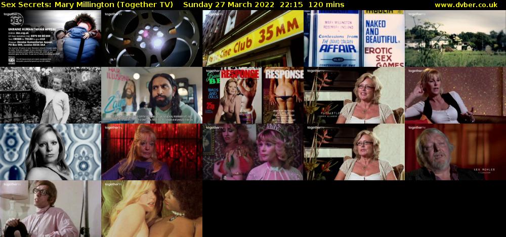 Sex Secrets: Mary Millington (Together TV) Sunday 27 March 2022 22:15 - 00:15