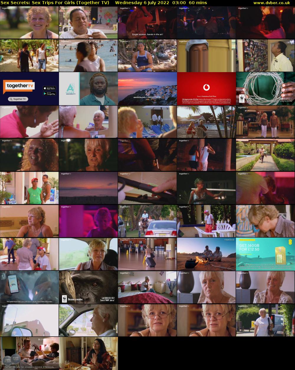 Sex Secrets: Sex Trips For Girls (Together TV) Wednesday 6 July 2022 03:00 - 04:00