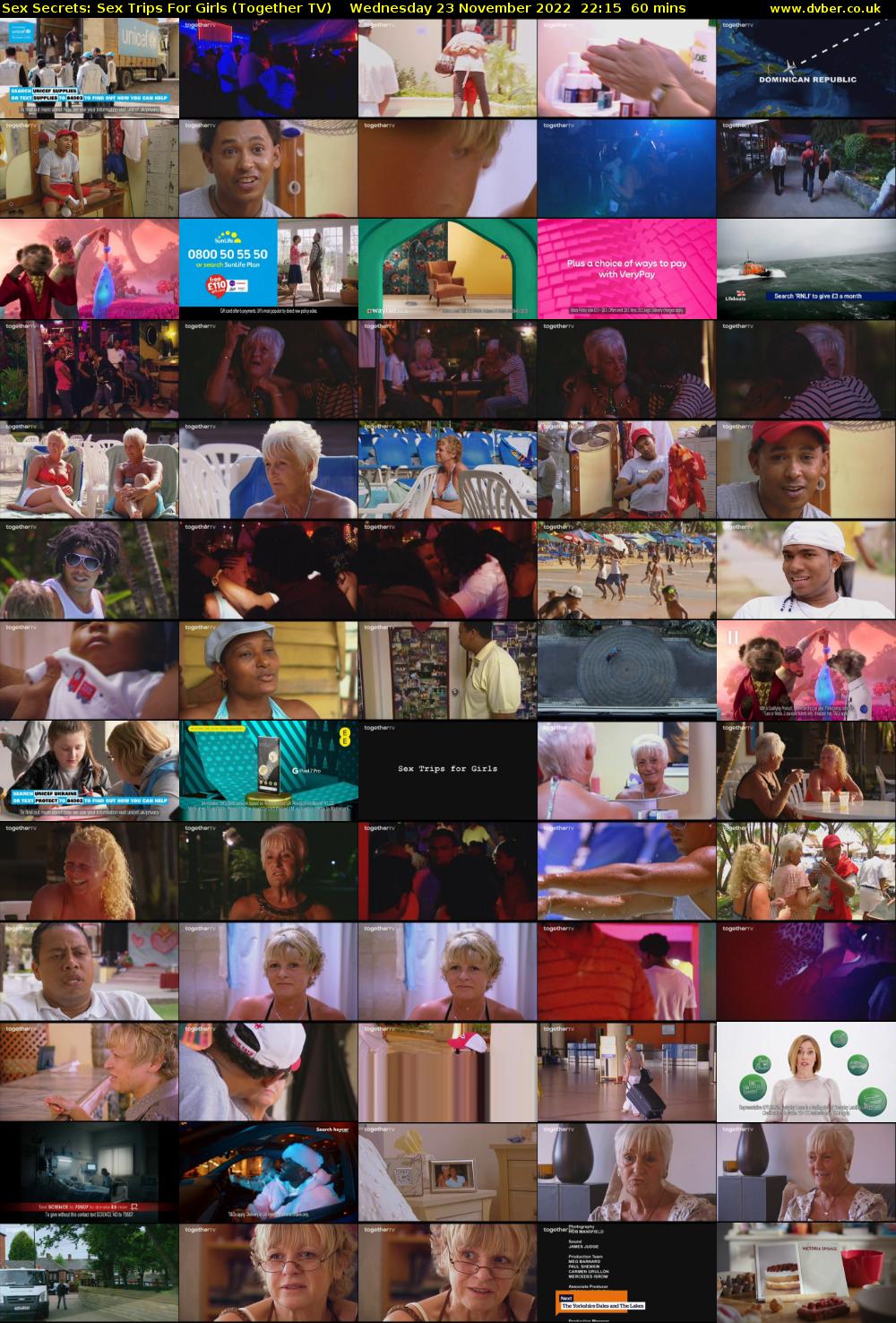 Sex Secrets: Sex Trips For Girls (Together TV) Wednesday 23 November 2022 22:15 - 23:15