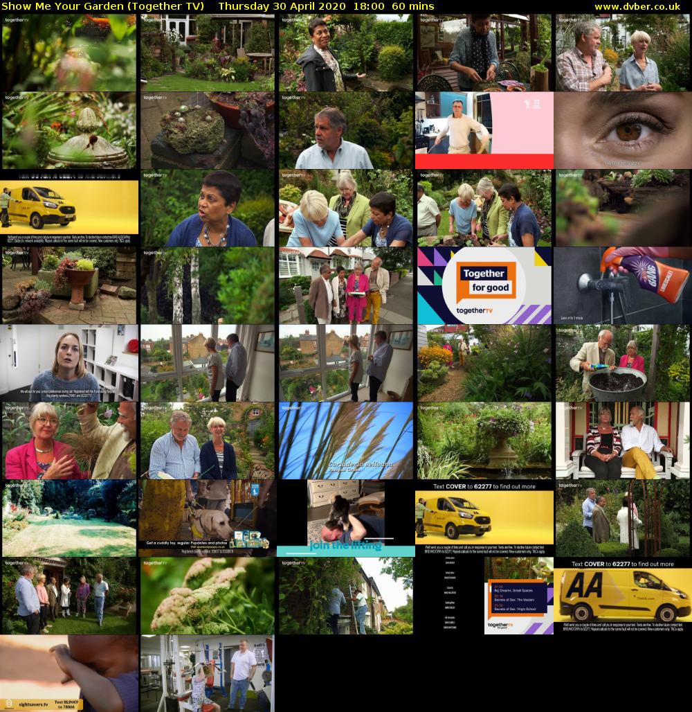 Show Me Your Garden (Together TV) Thursday 30 April 2020 18:00 - 19:00