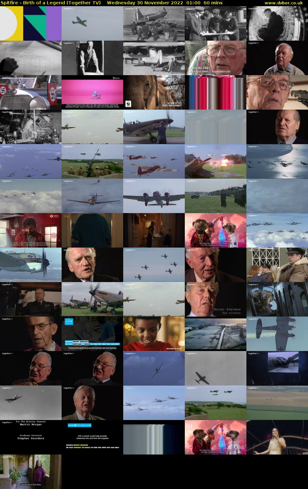 Spitfire - Birth of a Legend (Together TV) Wednesday 30 November 2022 01:00 - 02:00