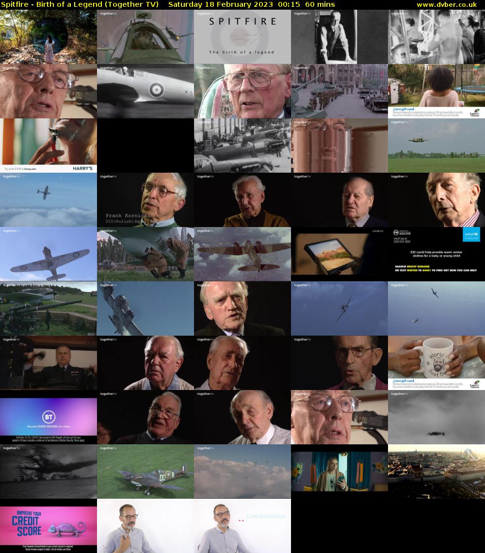 Spitfire - Birth of a Legend (Together TV) Saturday 18 February 2023 00:15 - 01:15