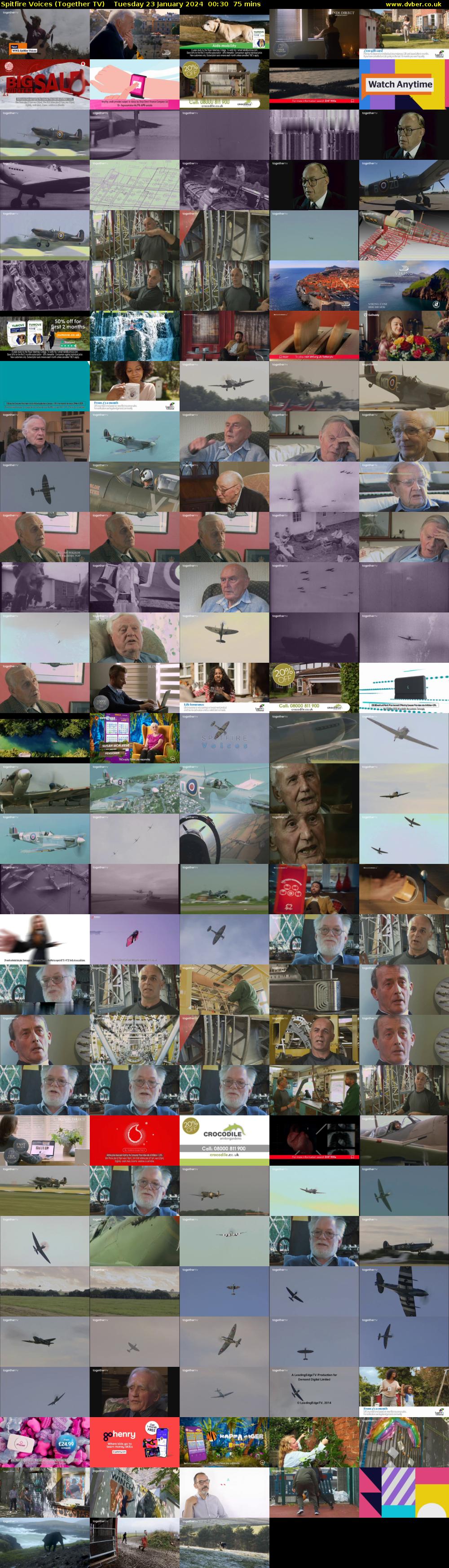 Spitfire Voices (Together TV) Tuesday 23 January 2024 00:30 - 01:45