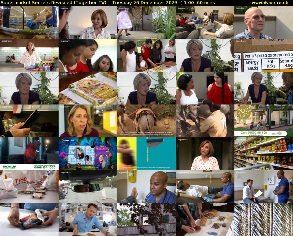Supermarket Secrets Revealed (Together TV) Tuesday 26 December 2023 19:00 - 20:00