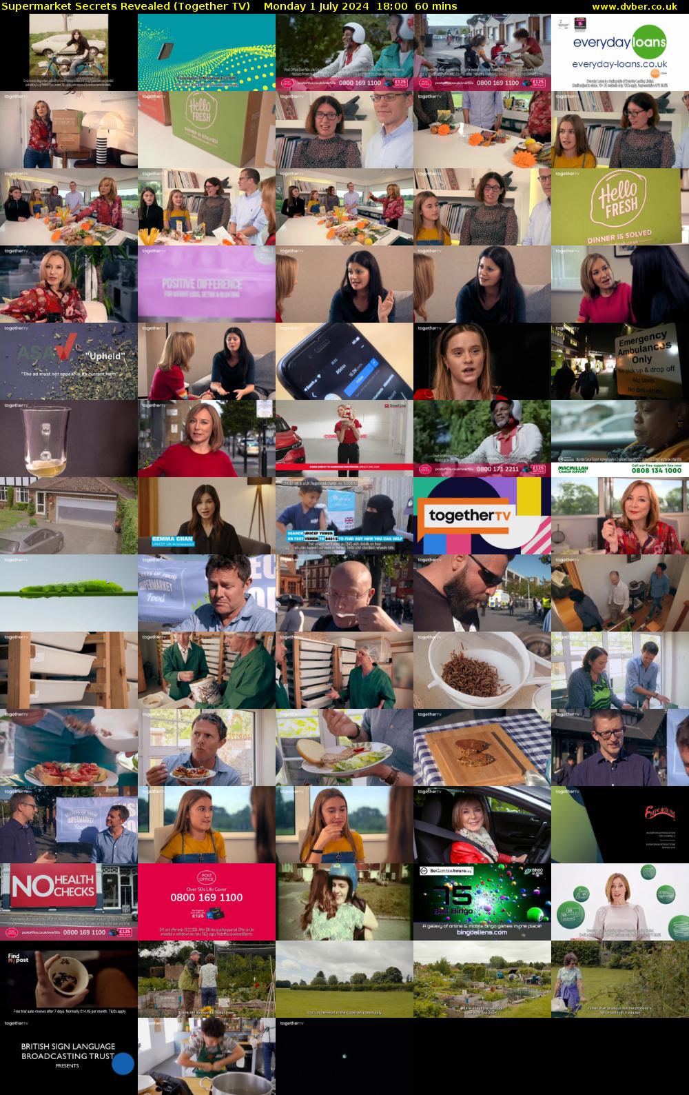 Supermarket Secrets Revealed (Together TV) Monday 1 July 2024 18:00 - 19:00