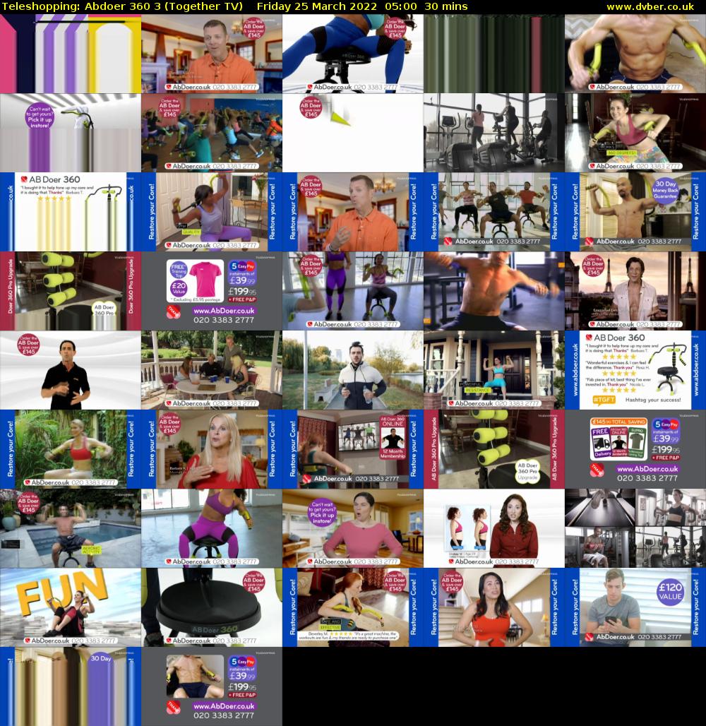 Teleshopping: Abdoer 360 3 (Together TV) Friday 25 March 2022 05:00 - 05:30