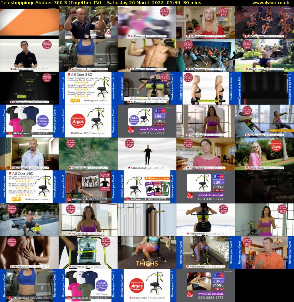 Teleshopping: Abdoer 360 3 (Together TV) Saturday 26 March 2022 05:30 - 06:00