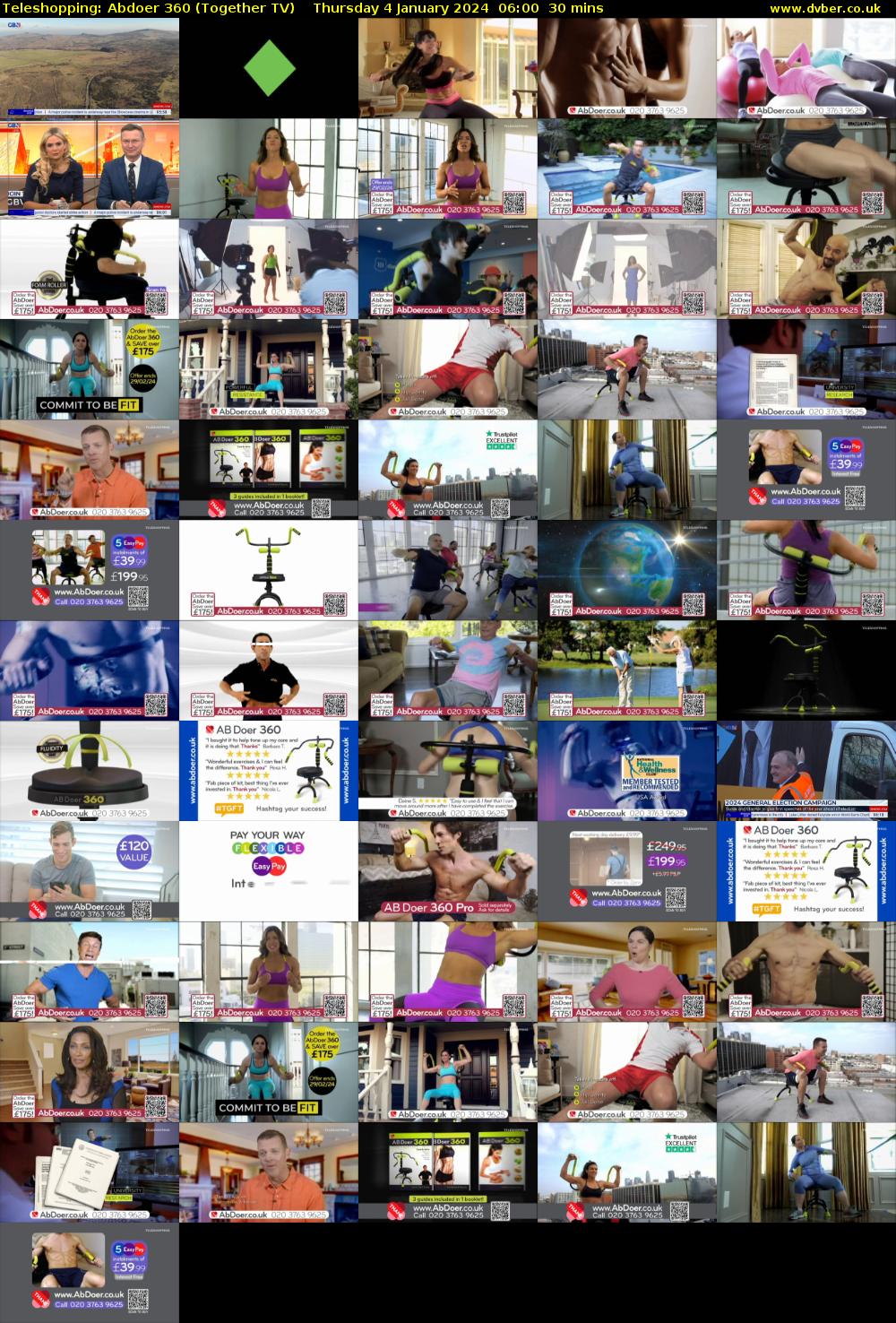 Teleshopping: Abdoer 360 (Together TV) Thursday 4 January 2024 06:00 - 06:30