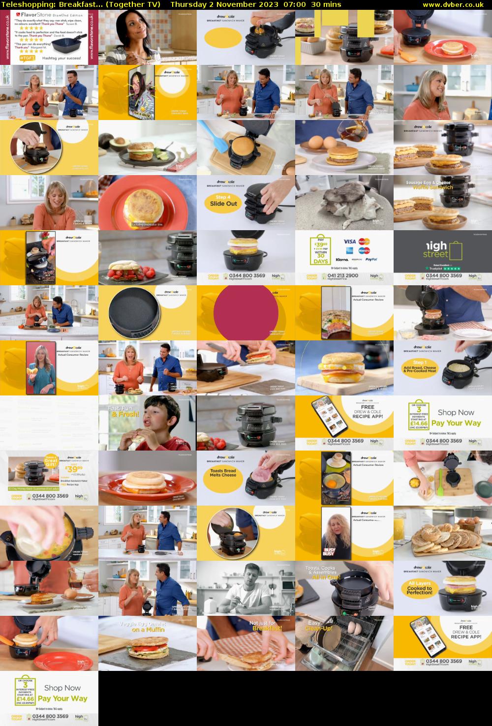 Teleshopping: Breakfast... (Together TV) Thursday 2 November 2023 07:00 - 07:30