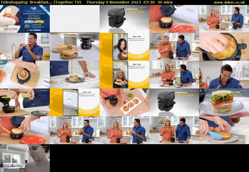 Teleshopping: Breakfast... (Together TV) Thursday 9 November 2023 07:30 - 08:00
