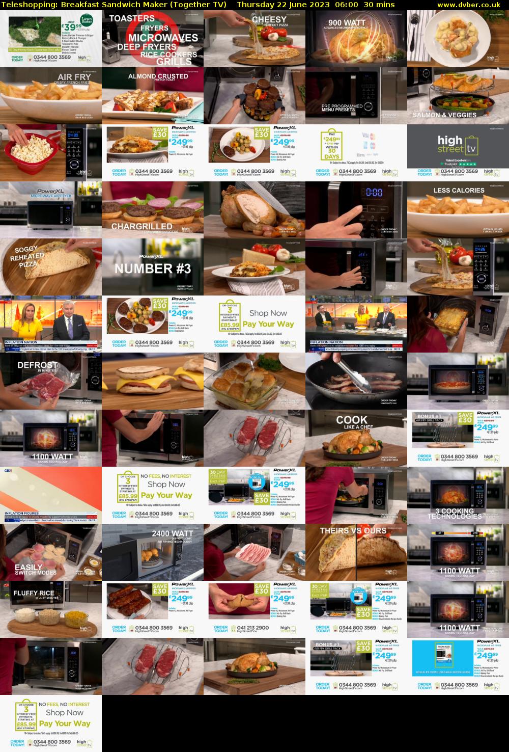 Teleshopping: Breakfast Sandwich Maker (Together TV) Thursday 22 June 2023 06:00 - 06:30