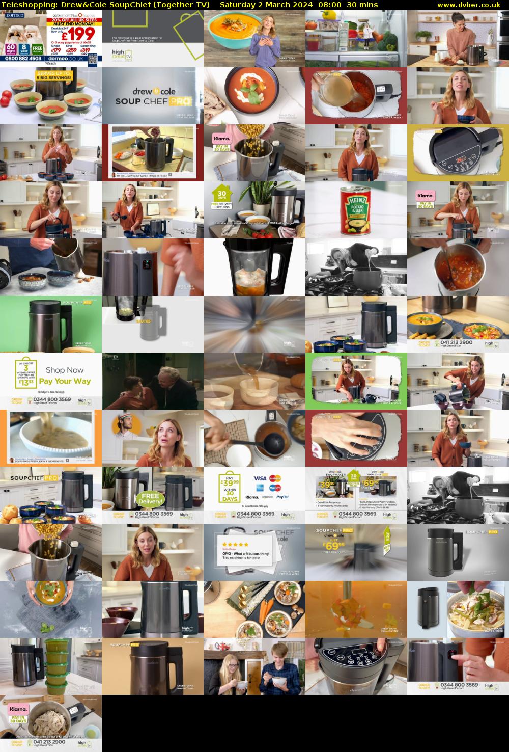 Teleshopping: Drew&Cole SoupChief (Together TV) Saturday 2 March 2024 08:00 - 08:30