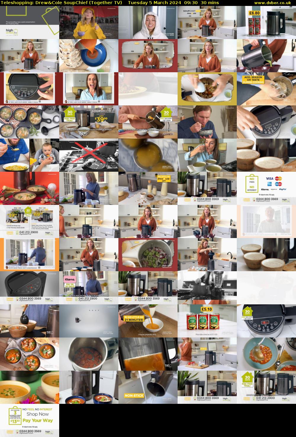 Teleshopping: Drew&Cole SoupChief (Together TV) Tuesday 5 March 2024 09:30 - 10:00