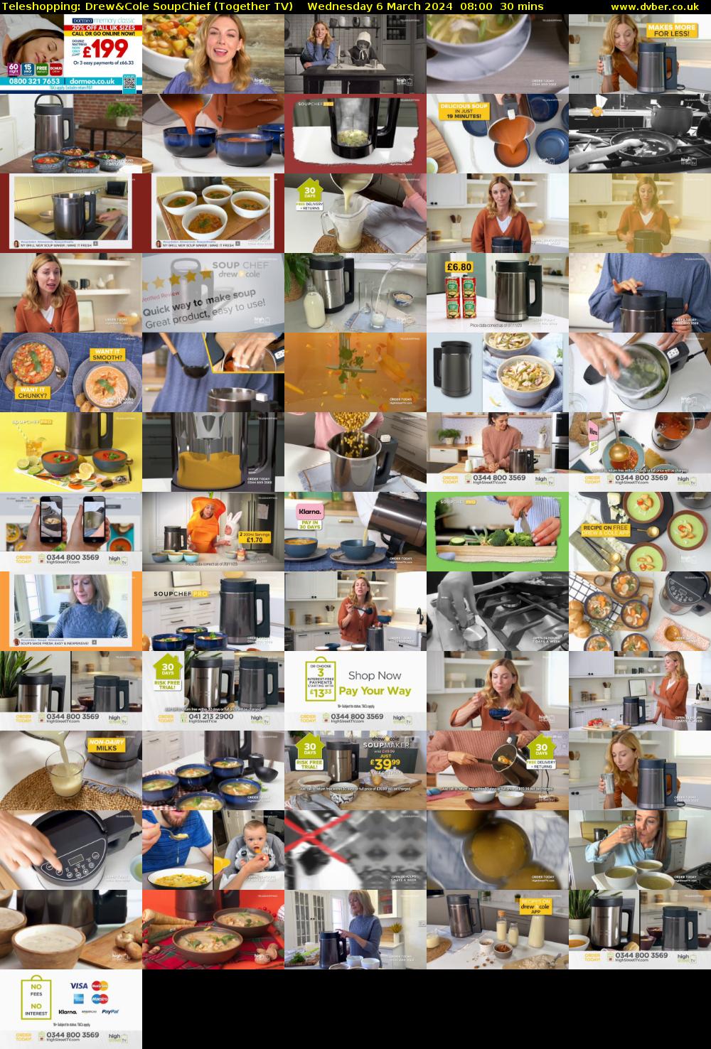 Teleshopping: Drew&Cole SoupChief (Together TV) Wednesday 6 March 2024 08:00 - 08:30