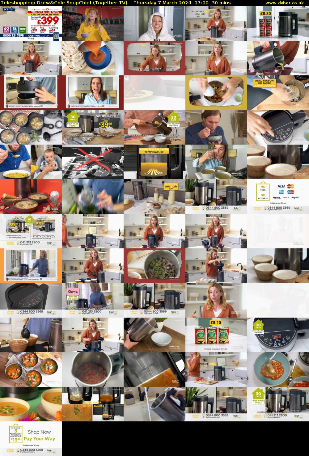 Teleshopping: Drew&Cole SoupChief (Together TV) Thursday 7 March 2024 07:00 - 07:30