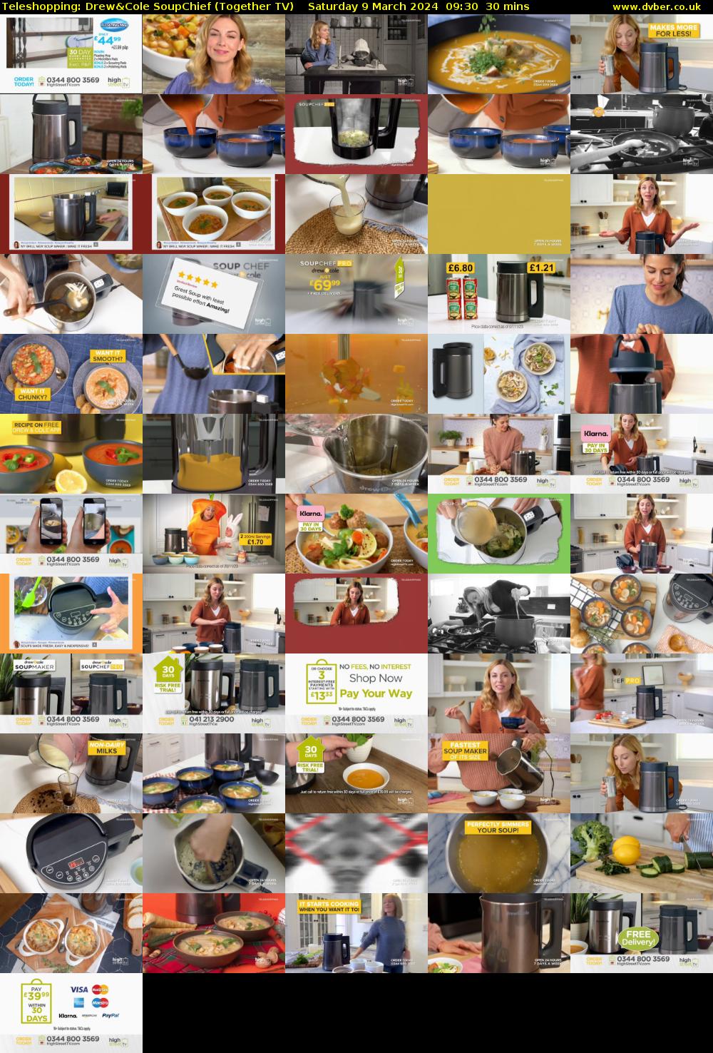 Teleshopping: Drew&Cole SoupChief (Together TV) Saturday 9 March 2024 09:30 - 10:00