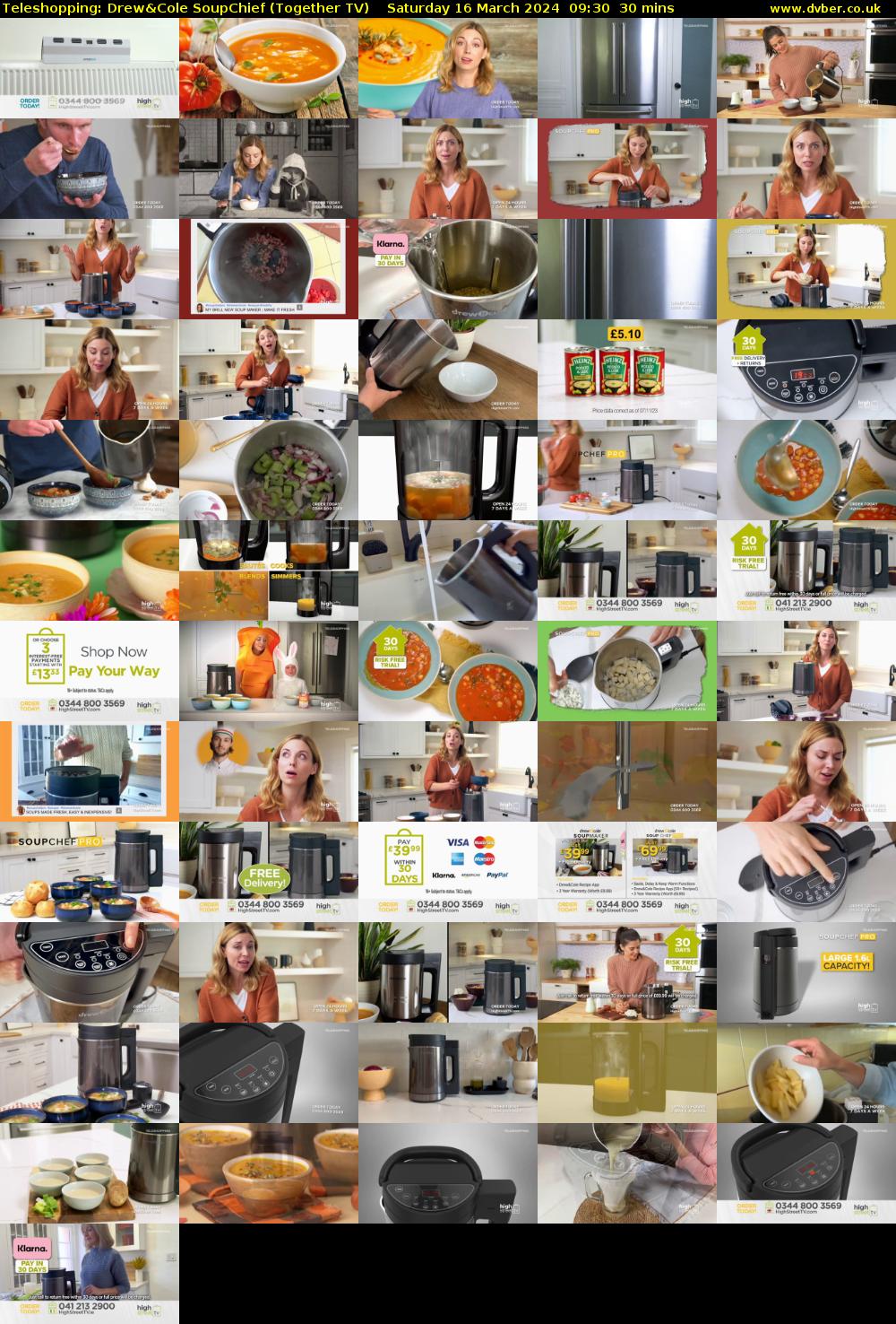 Teleshopping: Drew&Cole SoupChief (Together TV) Saturday 16 March 2024 09:30 - 10:00