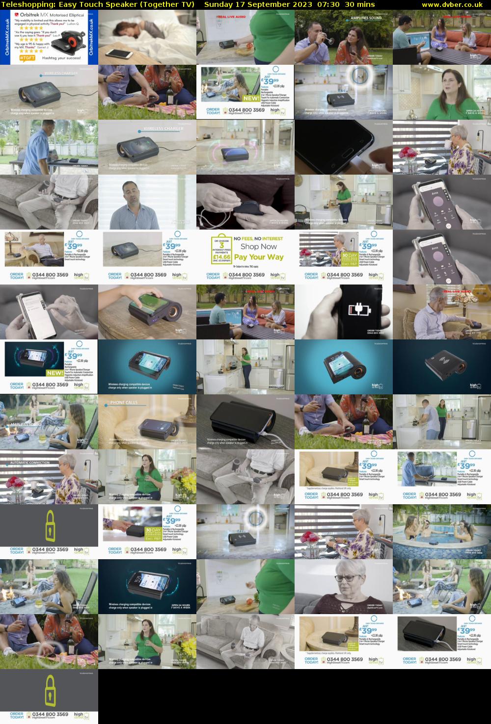 Teleshopping: Easy Touch Speaker (Together TV) Sunday 17 September 2023 07:30 - 08:00