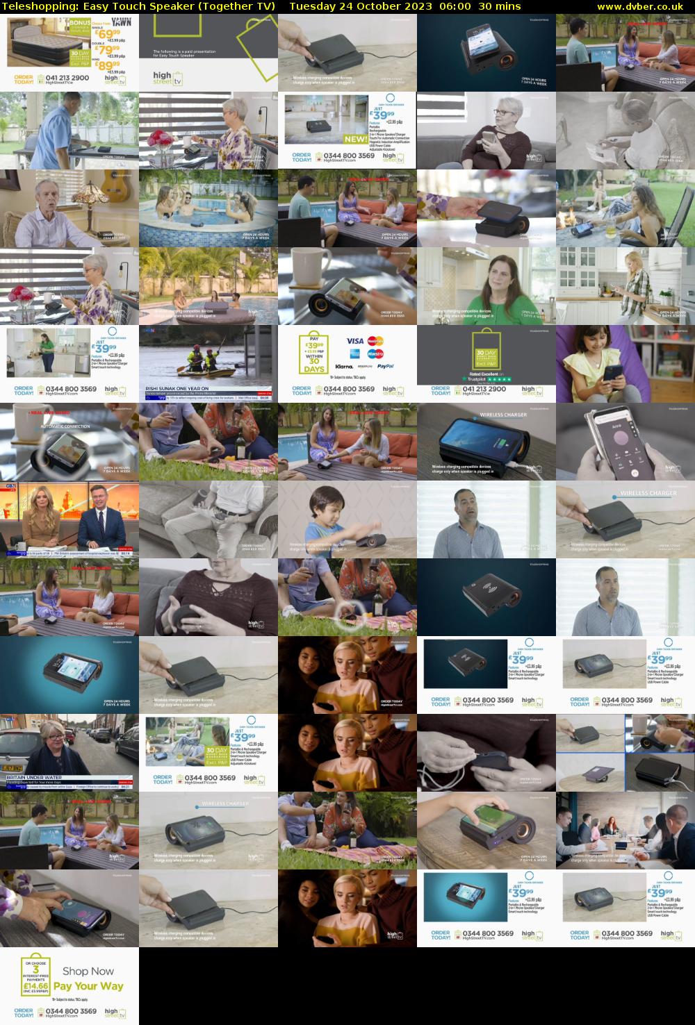 Teleshopping: Easy Touch Speaker (Together TV) Tuesday 24 October 2023 06:00 - 06:30