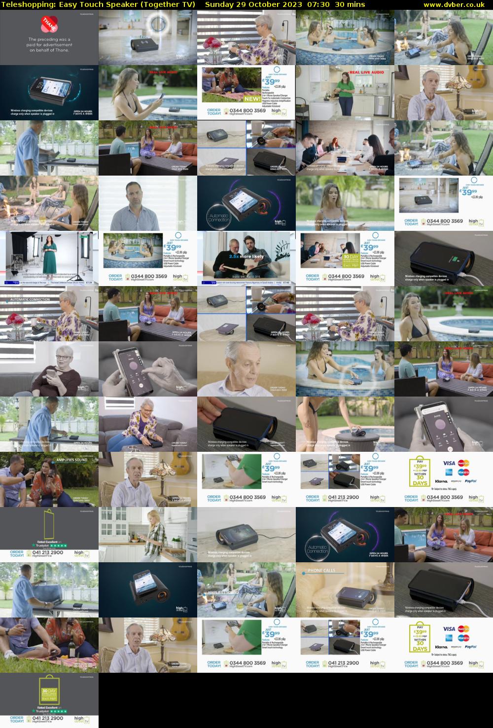 Teleshopping: Easy Touch Speaker (Together TV) Sunday 29 October 2023 07:30 - 08:00