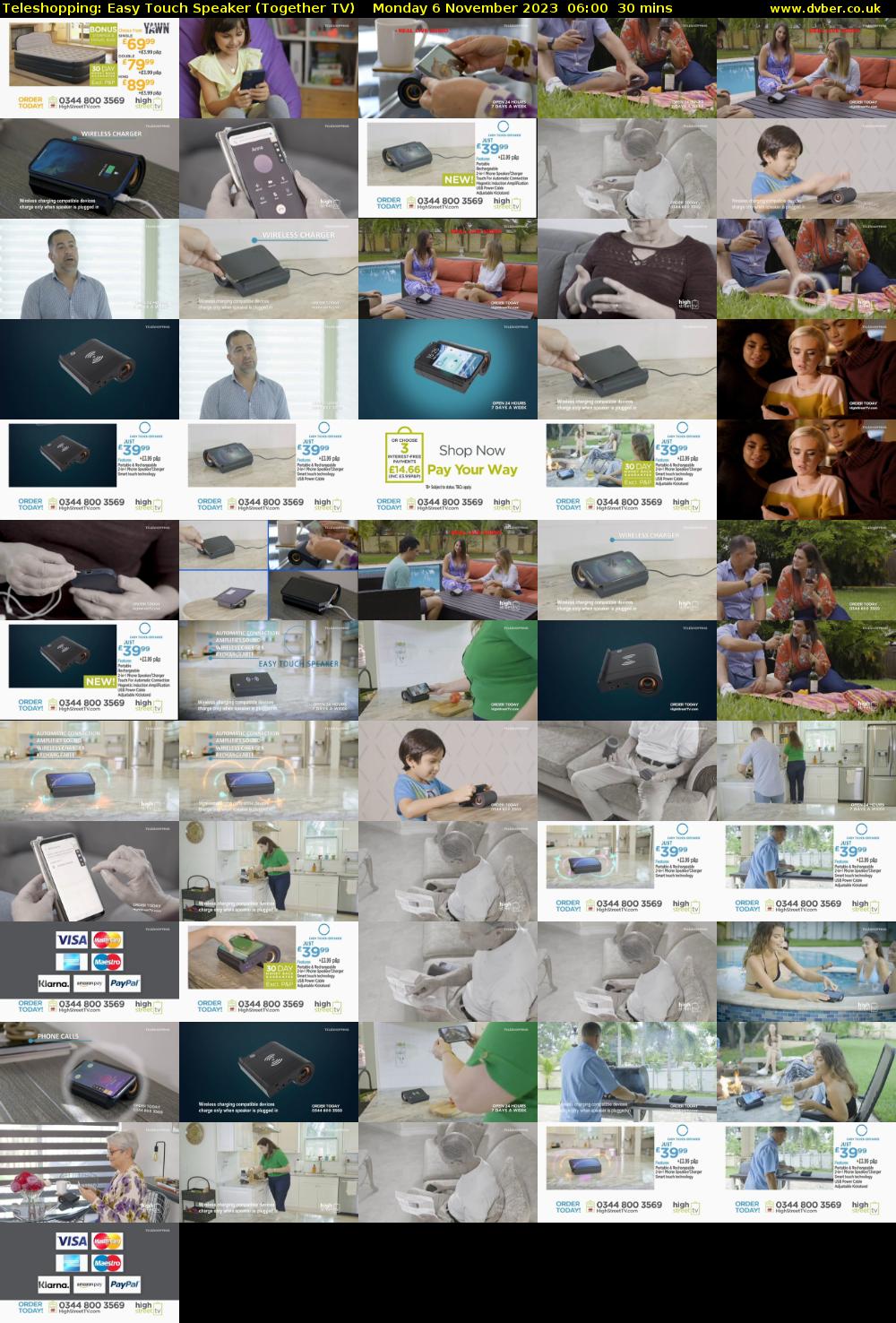 Teleshopping: Easy Touch Speaker (Together TV) Monday 6 November 2023 06:00 - 06:30