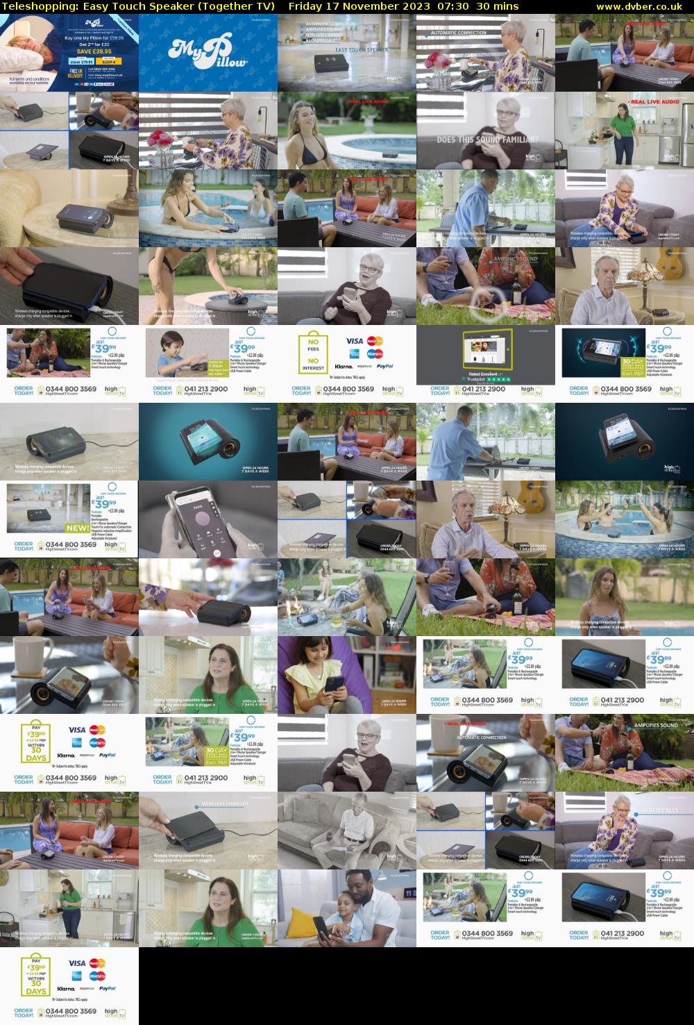 Teleshopping: Easy Touch Speaker (Together TV) Friday 17 November 2023 07:30 - 08:00