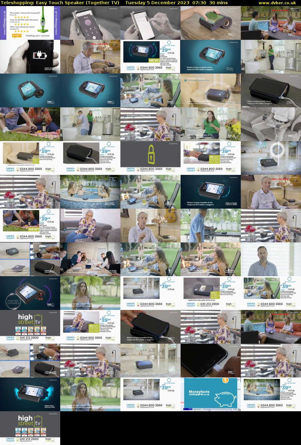 Teleshopping: Easy Touch Speaker (Together TV) Tuesday 5 December 2023 07:30 - 08:00