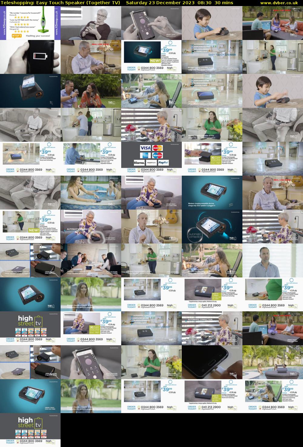 Teleshopping: Easy Touch Speaker (Together TV) Saturday 23 December 2023 08:30 - 09:00
