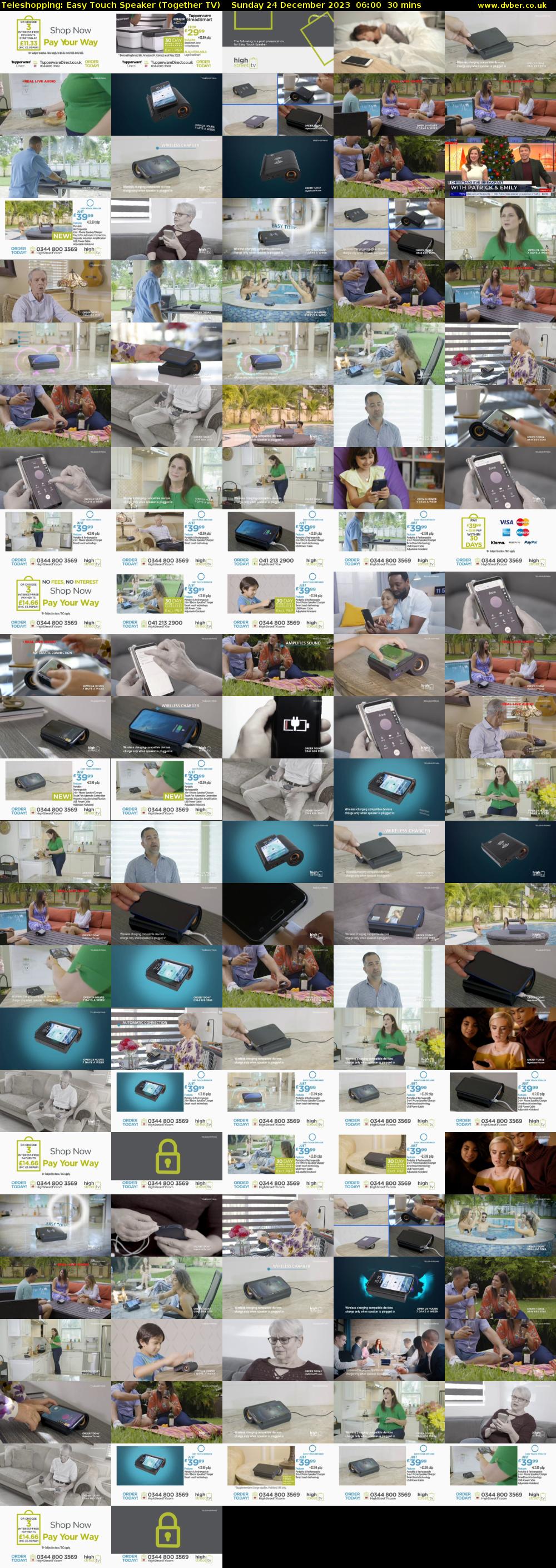 Teleshopping: Easy Touch Speaker (Together TV) Sunday 24 December 2023 06:00 - 06:30