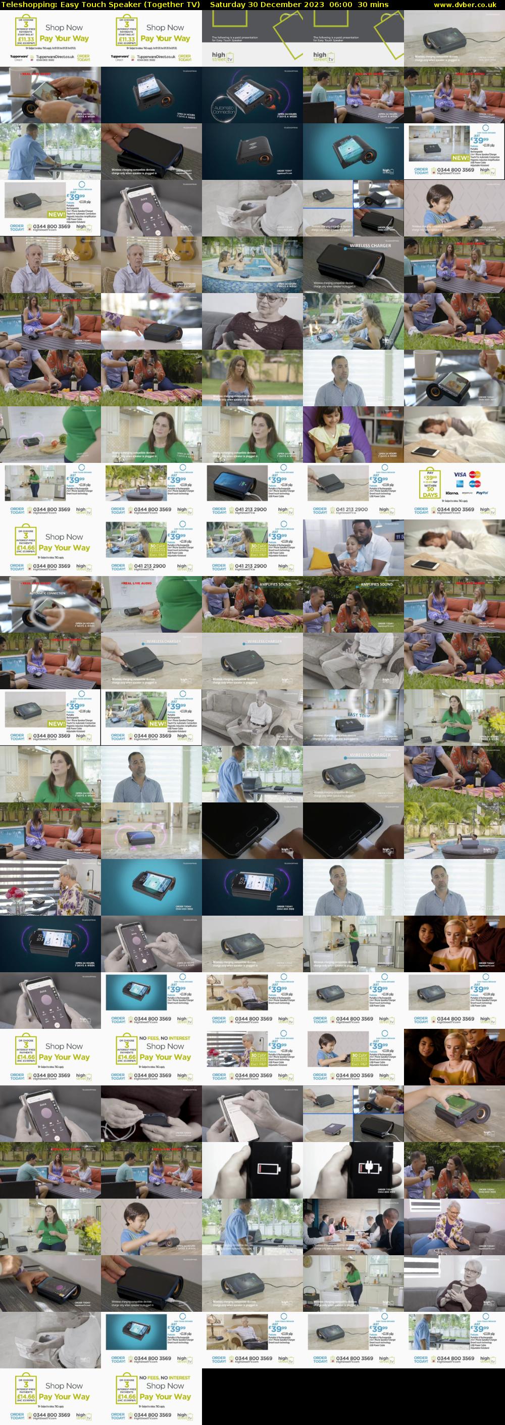 Teleshopping: Easy Touch Speaker (Together TV) Saturday 30 December 2023 06:00 - 06:30
