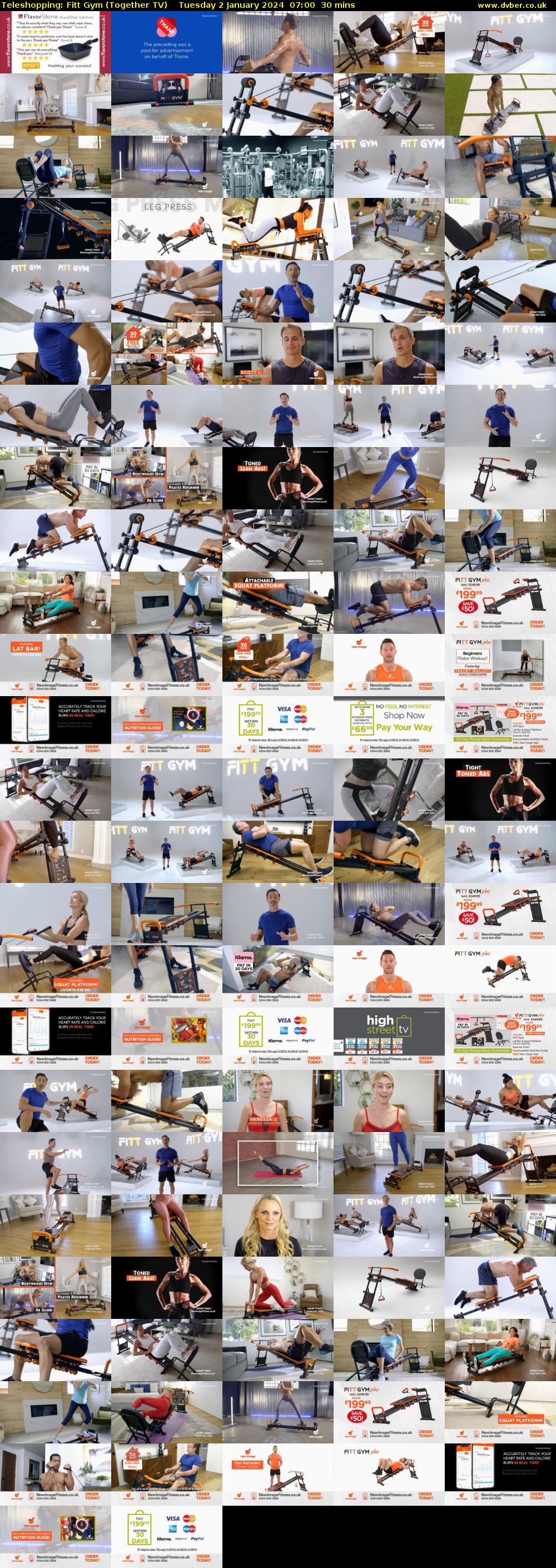 Teleshopping: Fitt Gym (Together TV) Tuesday 2 January 2024 07:00 - 07:30