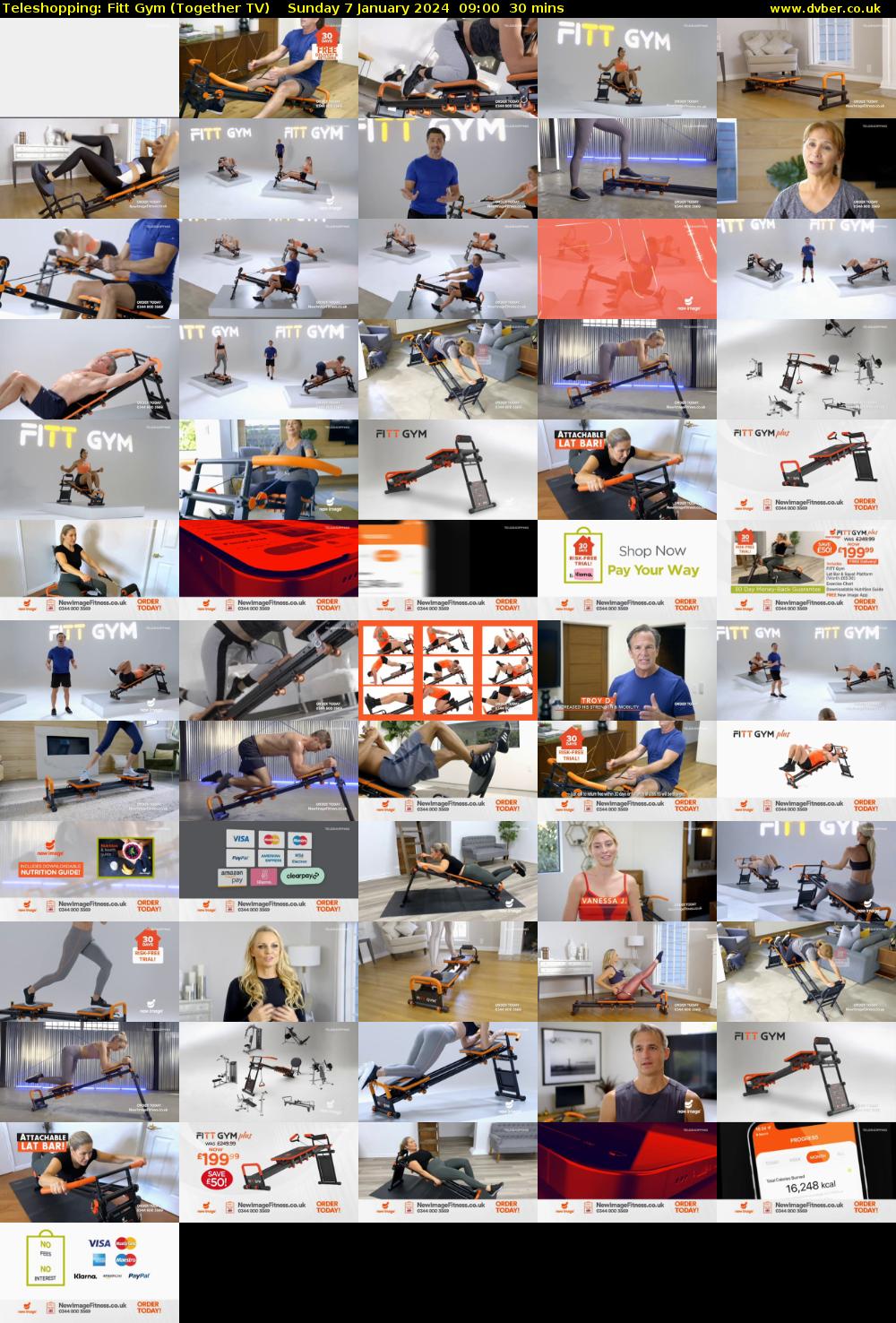 Teleshopping: Fitt Gym (Together TV) Sunday 7 January 2024 09:00 - 09:30