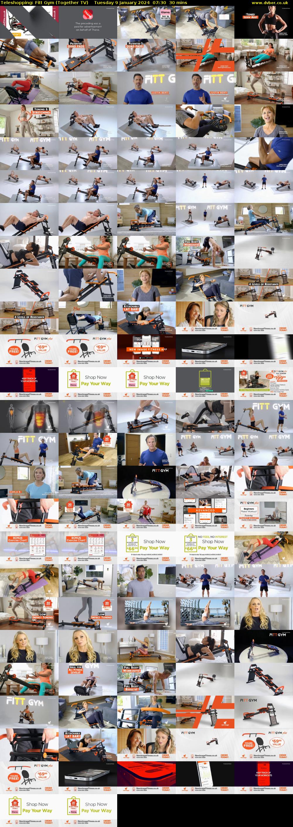 Teleshopping: Fitt Gym (Together TV) Tuesday 9 January 2024 07:30 - 08:00