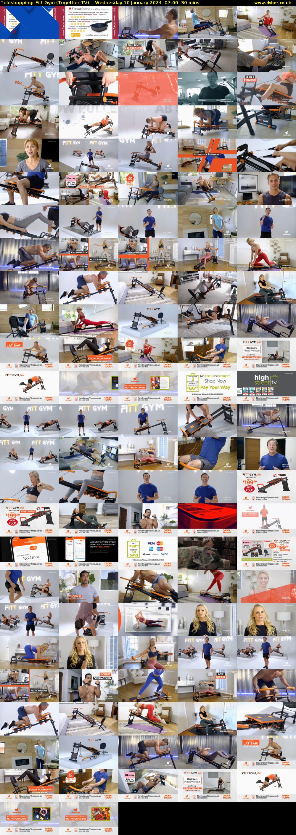 Teleshopping: Fitt Gym (Together TV) Wednesday 10 January 2024 07:00 - 07:30