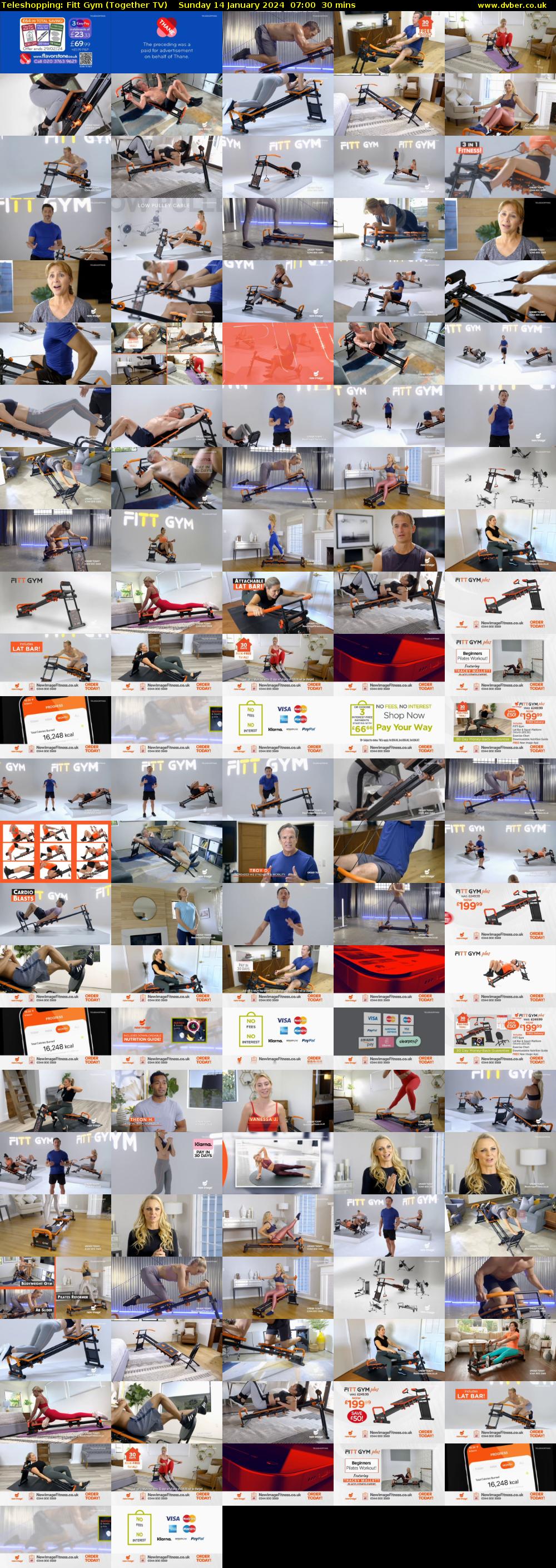 Teleshopping: Fitt Gym (Together TV) Sunday 14 January 2024 07:00 - 07:30