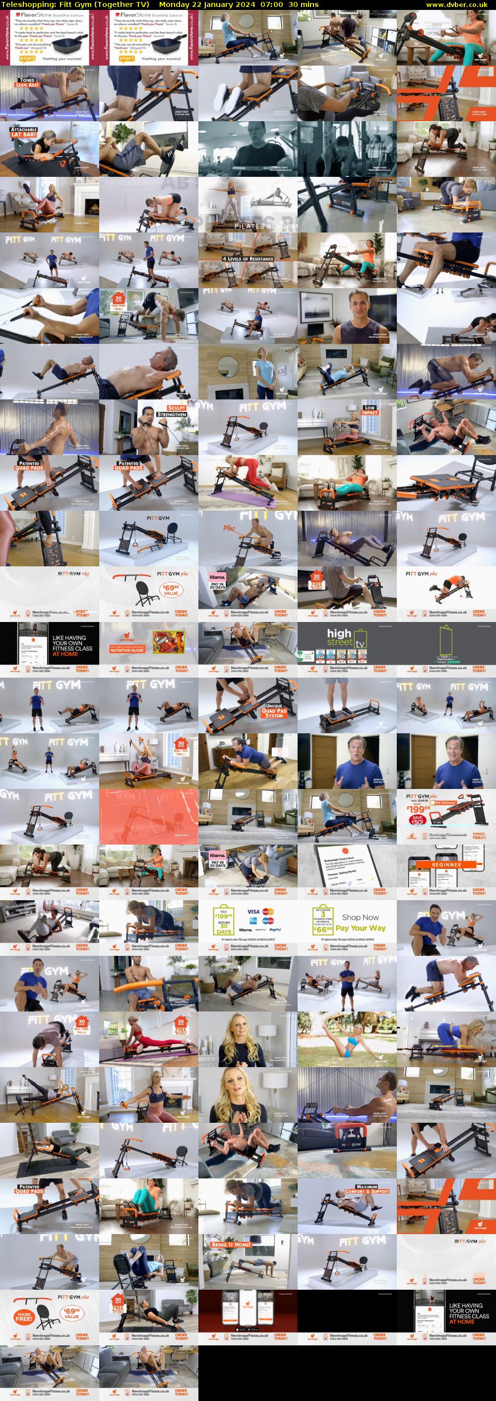 Teleshopping: Fitt Gym (Together TV) Monday 22 January 2024 07:00 - 07:30