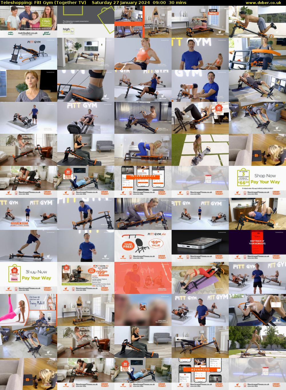 Teleshopping: Fitt Gym (Together TV) Saturday 27 January 2024 09:00 - 09:30