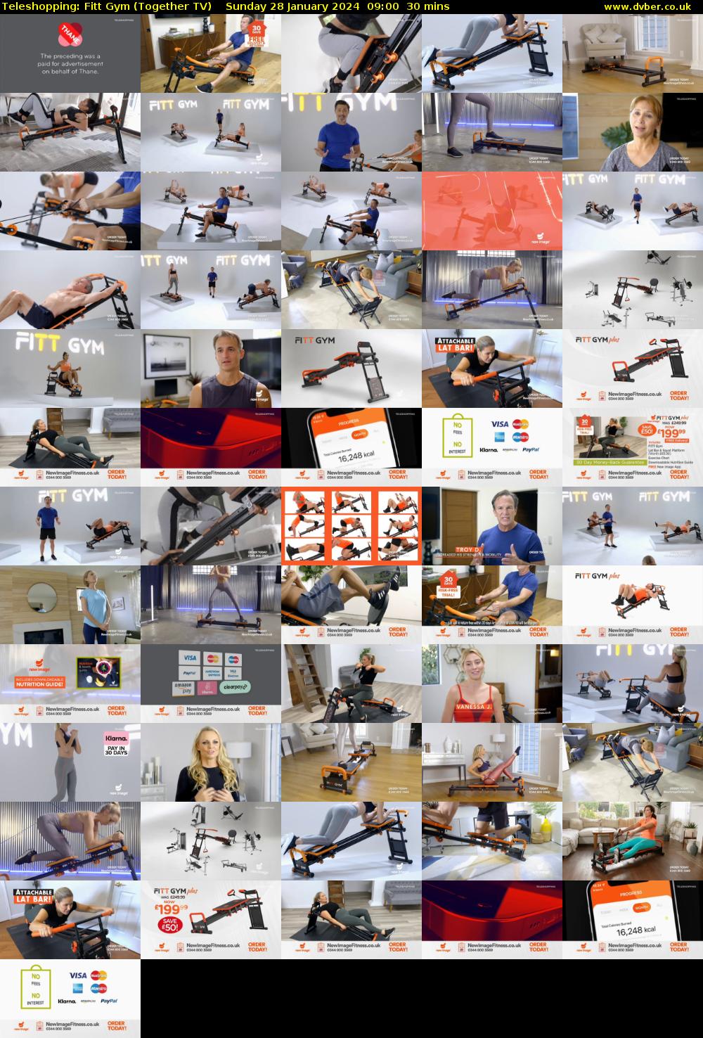 Teleshopping: Fitt Gym (Together TV) Sunday 28 January 2024 09:00 - 09:30