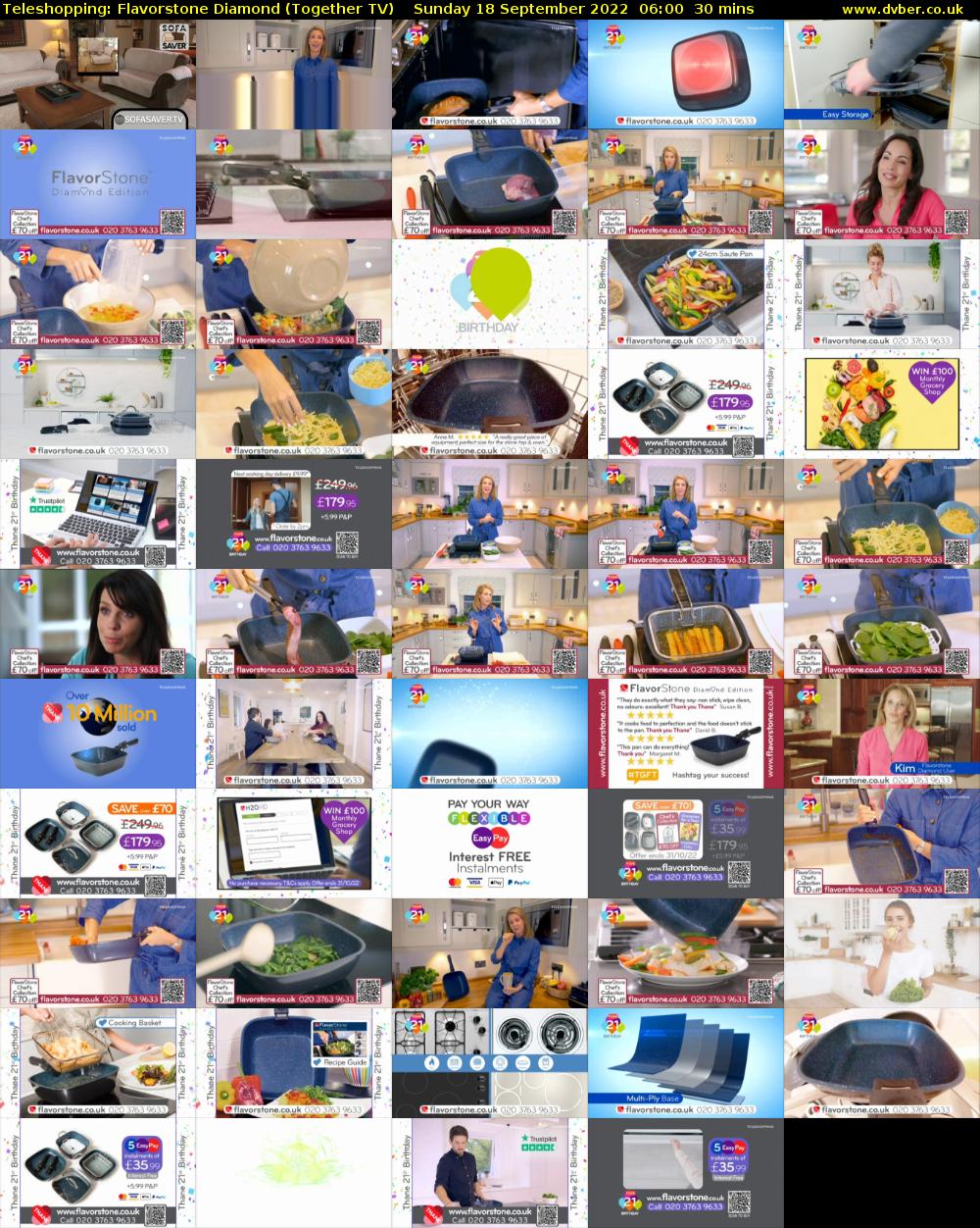 Teleshopping: Flavorstone Diamond (Together TV) Sunday 18 September 2022 06:00 - 06:30