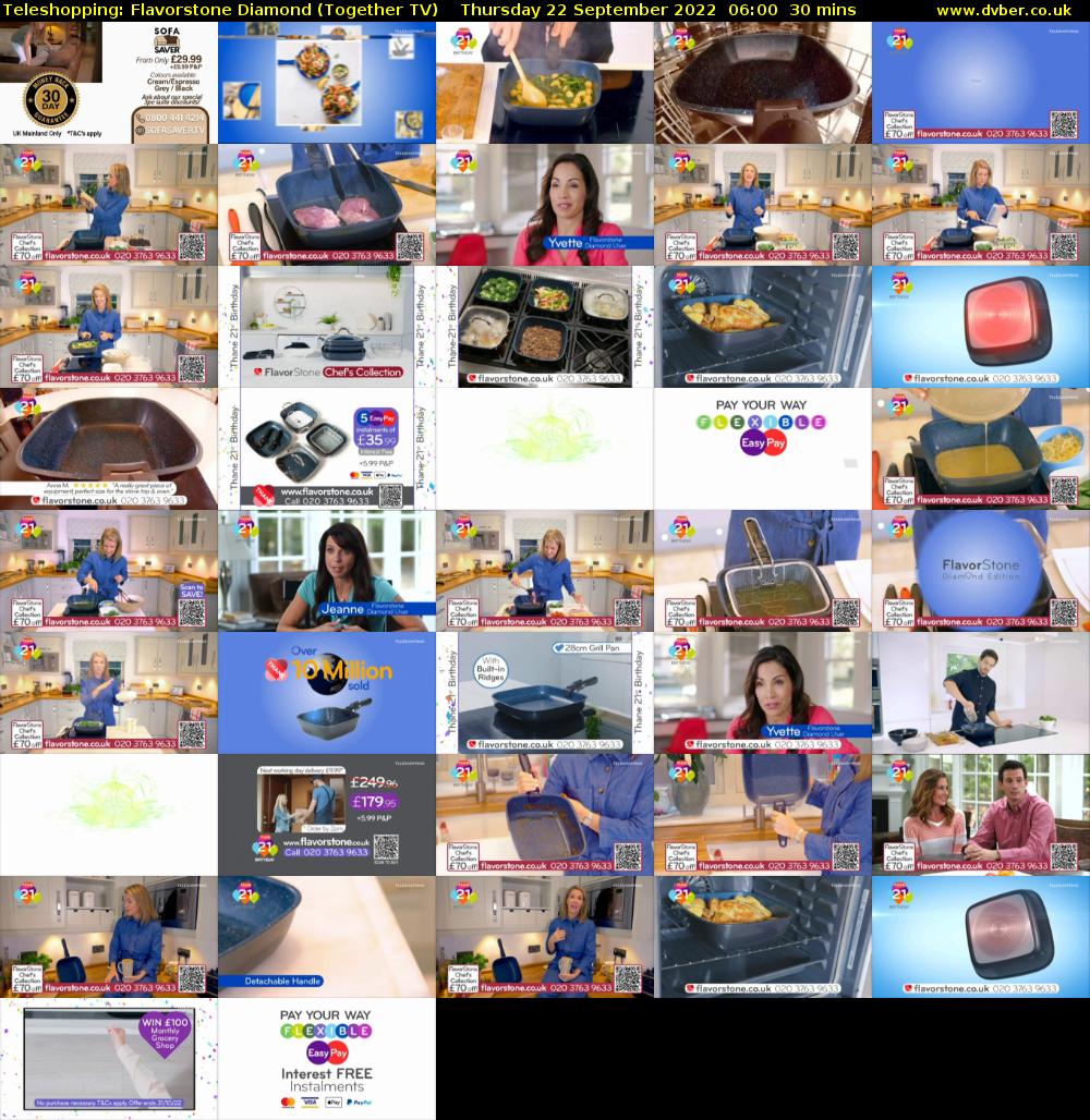 Teleshopping: Flavorstone Diamond (Together TV) Thursday 22 September 2022 06:00 - 06:30