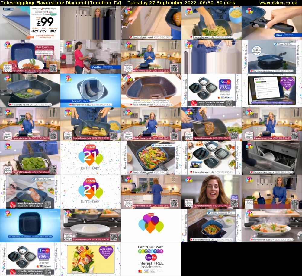 Teleshopping: Flavorstone Diamond (Together TV) Tuesday 27 September 2022 06:30 - 07:00