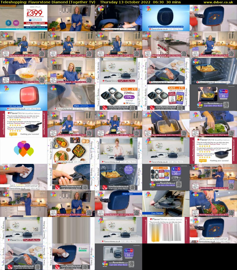 Teleshopping: Flavorstone Diamond (Together TV) Thursday 13 October 2022 06:30 - 07:00