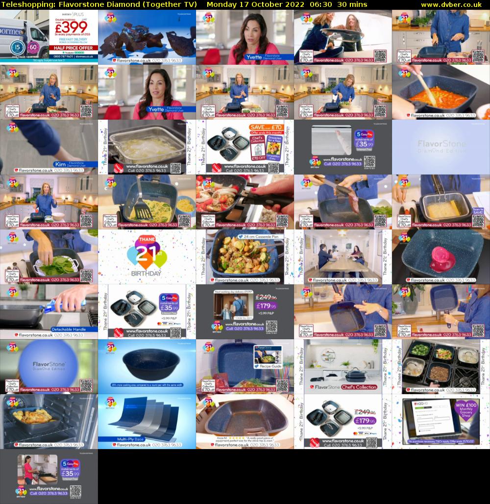 Teleshopping: Flavorstone Diamond (Together TV) Monday 17 October 2022 06:30 - 07:00