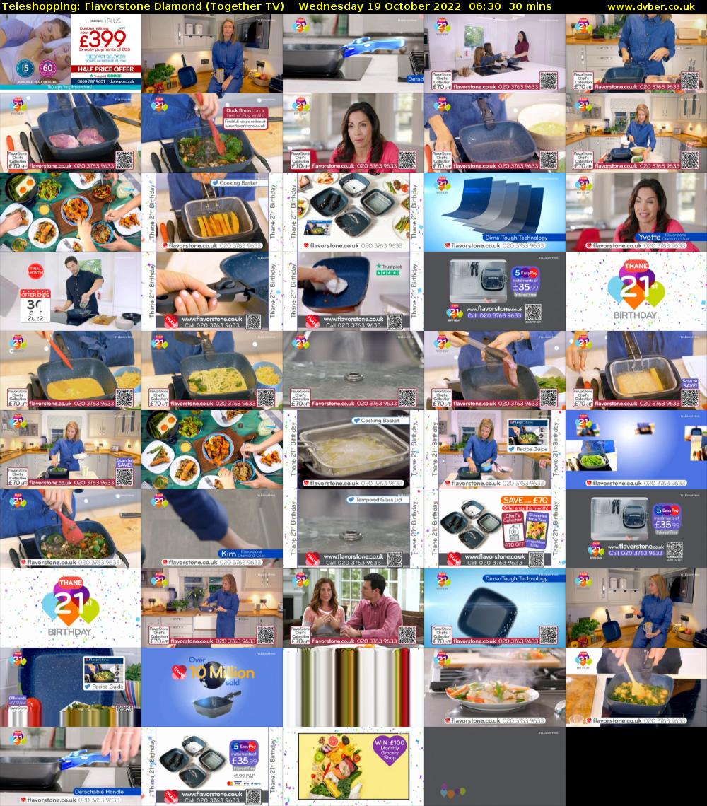 Teleshopping: Flavorstone Diamond (Together TV) Wednesday 19 October 2022 06:30 - 07:00