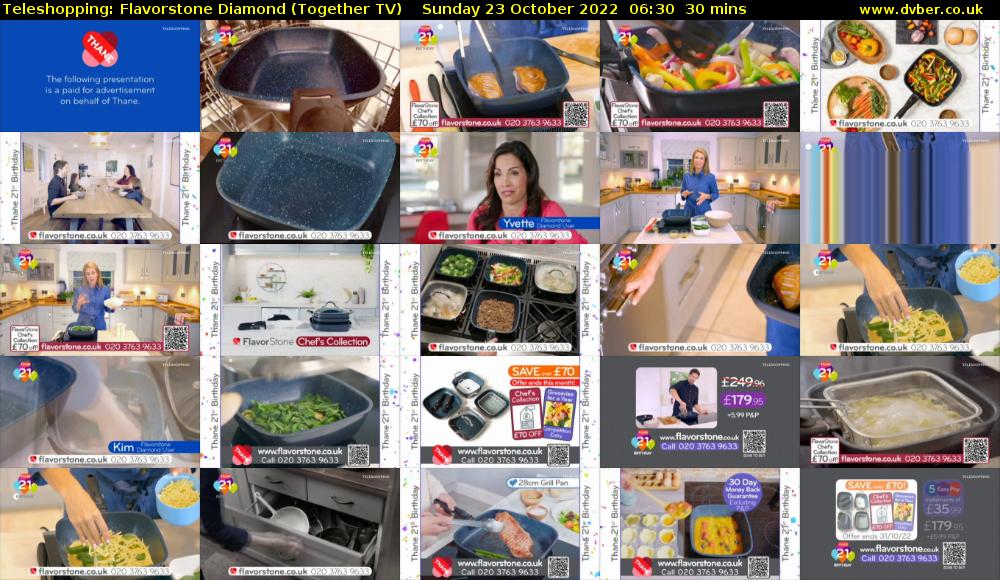 Teleshopping: Flavorstone Diamond (Together TV) Sunday 23 October 2022 06:30 - 07:00