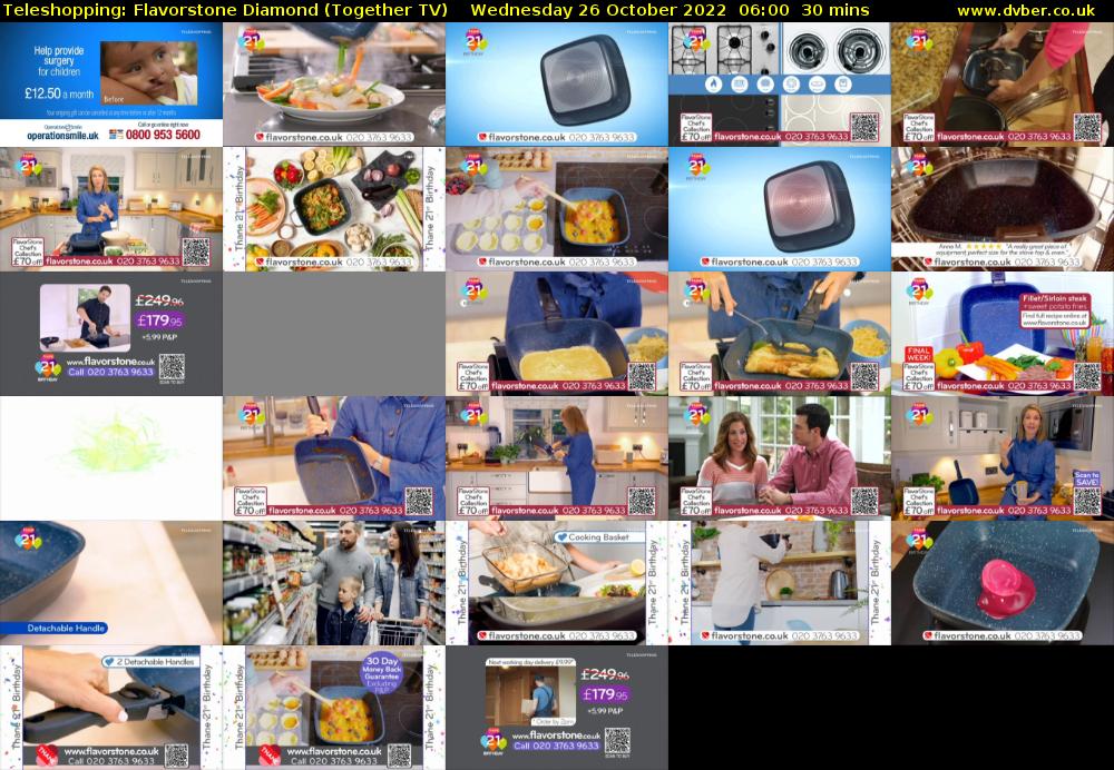 Teleshopping: Flavorstone Diamond (Together TV) Wednesday 26 October 2022 06:00 - 06:30