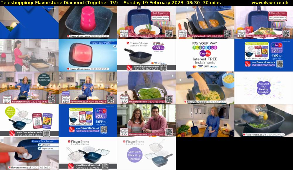Teleshopping: Flavorstone Diamond (Together TV) Sunday 19 February 2023 08:30 - 09:00